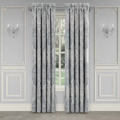 Queen Street Santina Rod Pocket Blackout Set Of 2 Curtain Panel In Blue
