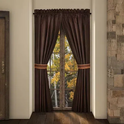 Queen Street Solstice Rod Pocket Room Darkening Set Of 2 Curtain Panel In Brown