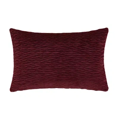 Queen Street Toulhouse Ripple Throw Pillow Cover In Red