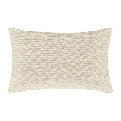 Queen Street Toulhouse Ripple Throw Pillow Cover In White