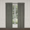 Queen Street Toulhouse Rod Pocket Energy Saving Light-filtering Single Curtain Panel In Black