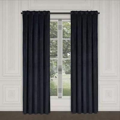 Queen Street Toulhouse Rod Pocket Energy Saving Light-filtering Single Curtain Panel In Blue
