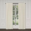 Queen Street Toulhouse Rod Pocket Energy Saving Light-filtering Single Curtain Panel In White