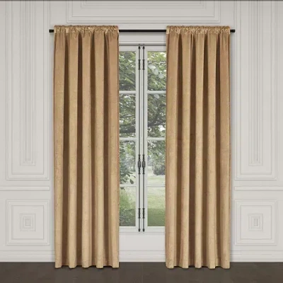 Queen Street Toulhouse Rod Pocket Energy Saving Light-filtering Single Curtain Panel In Yellow