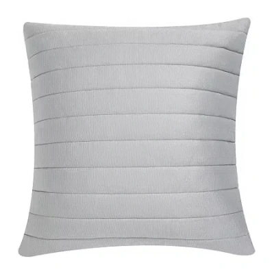 Queen Street Valletta Square Throw Pillow In Silver