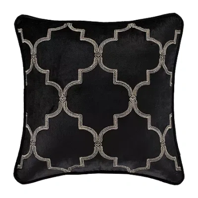 Queen Street Willow Square Throw Pillow In Black
