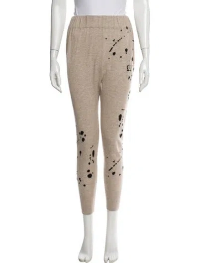 Pre-owned Queene And Belle Cashmere Printed Sweatpants In Neutral