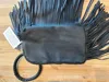 Queens Designs Vegan Leather Wristlet In Black In Black