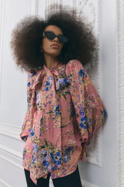 Queens Of Archive Lucy Top In 30s Poppy Pink In Multi