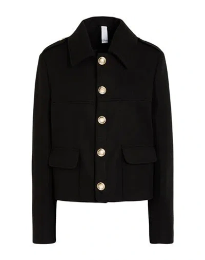 Queguapa Woman Coat Black Size M Polyester, Acrylic, Wool