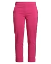 Queguapa Woman Pants Fuchsia Size 10 Polyester, Elastane