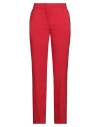 Queguapa Woman Pants Red Size 8 Polyester, Elastane
