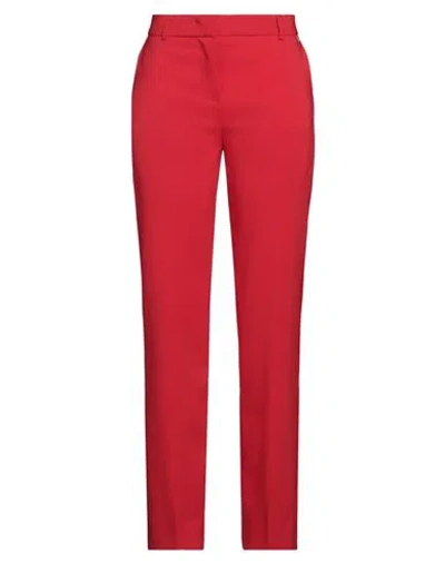 Queguapa Woman Pants Red Size 8 Polyester, Elastane