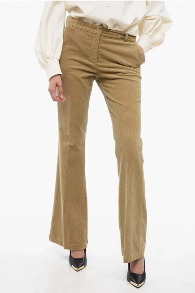 Quelle2 Corduroy Matisse Pants With Flared Leg In Brown
