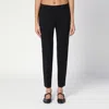 Quelledue Black Wool Blend Slim Trousers