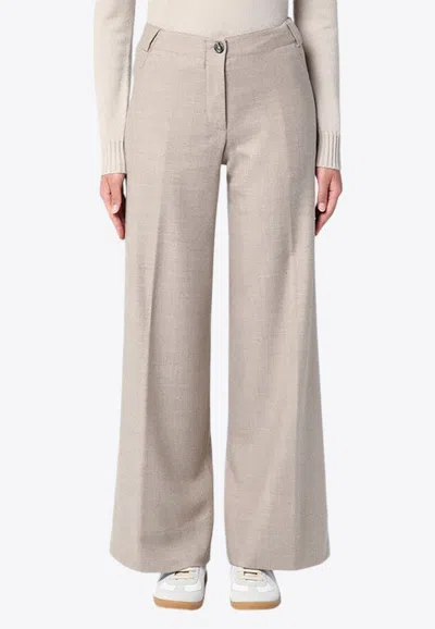 QUELLEDUE MÉLANGE WOOL TAILORED PANTS