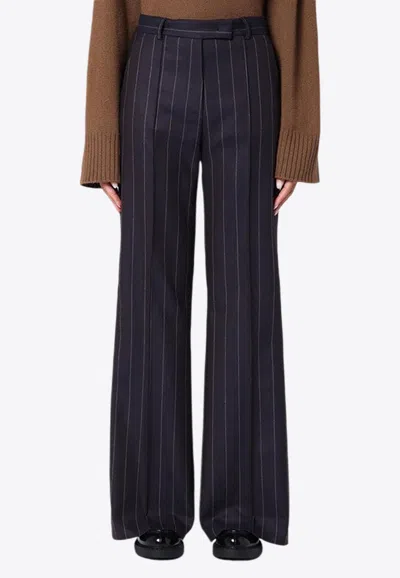 QUELLEDUE PINSTRIPE WOOL-BLEND TAILORED PANTS