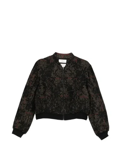 Quetsche Check-pattern Bomber Jacket In Brown