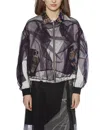 Quetsche Satin And Tulle Bomber In Purple