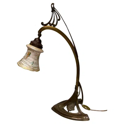 Pre-owned Quezal Art Nouveau Lamp By  In Black