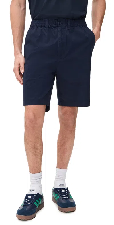 Quiet Golf Club Twill Shorts Navy In Blue