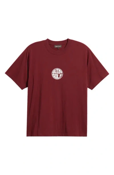 Quiet Golf Cosmos Graphic T-shirt In Burgundy