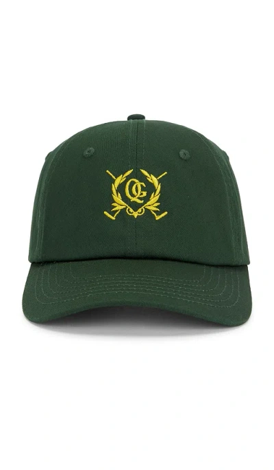 Quiet Golf Crest Dad Hat In Forest