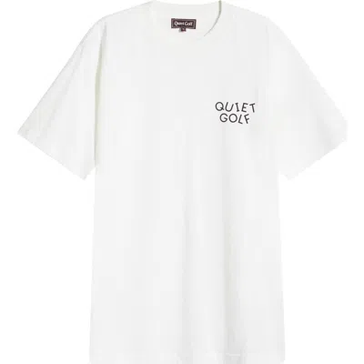 Quiet Golf Dancin' Logo Graphic T-shirt In White