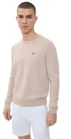 Quiet Golf Flag Cashmere Sweater Tan In Tan