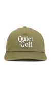 Quiet Golf Heritage 5 Panel Hat In Olive