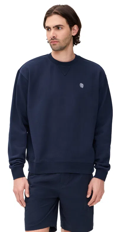 Quiet Golf Jv Crewneck Sweatshirt Navy In Blue