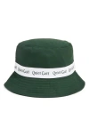 Quiet Golf Logo Golf Bucket Hat In Forest