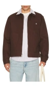 Quiet Golf Maintence Canvas Jacket In Brown