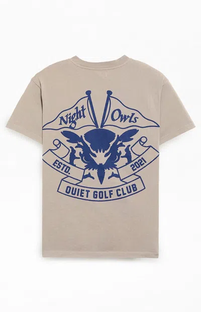 Quiet Golf Men's Night Owls T-shirt In Tan In Brown