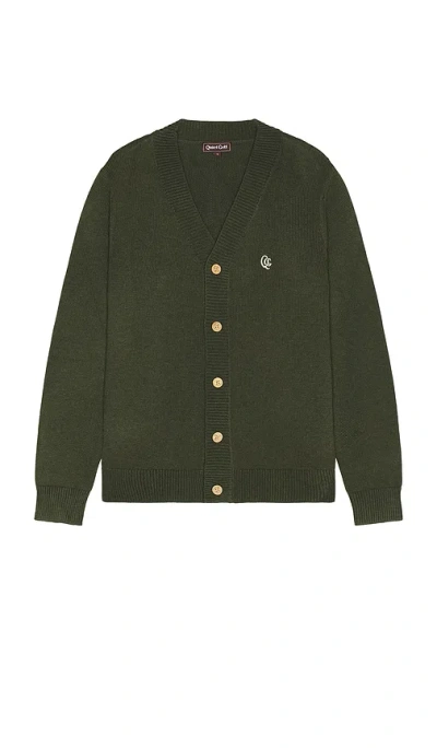 Quiet Golf Monogram Cardigan In Green
