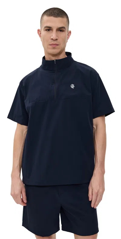 Quiet Golf Monogram Shell Shirt Navy