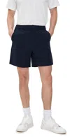 Quiet Golf Monogram Tech Shorts Navy In Navy