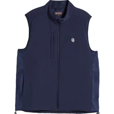 Quiet Golf Monogram Tech Vest In Blue