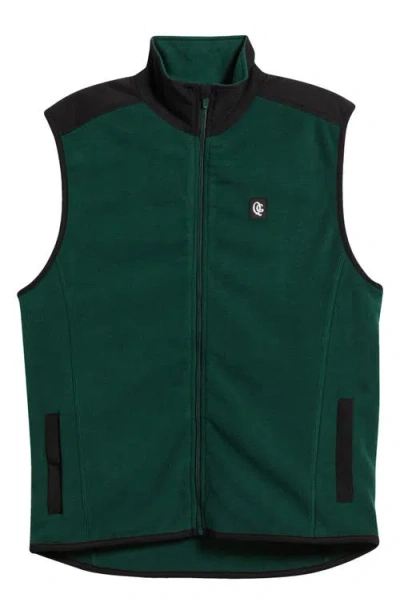 Quiet Golf Monogram Tech Vest In Forest