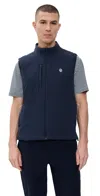 Quiet Golf Monogram Tech Vest In Navy