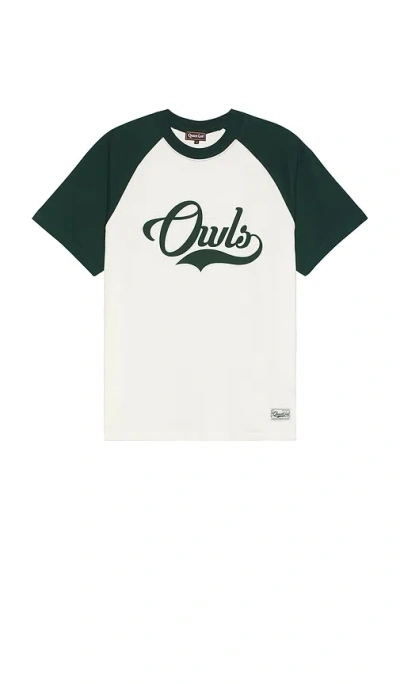 Quiet Golf Owls Baseball Shirt In Green