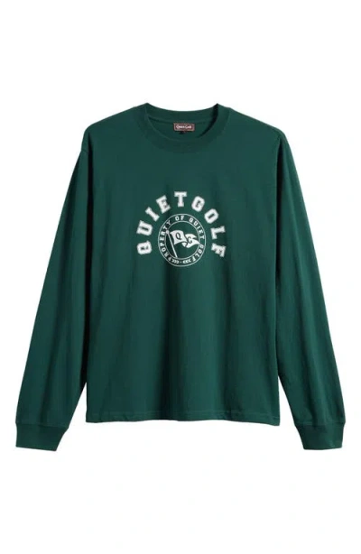 Quiet Golf Property Long Sleeve Graphic T-shirt In Forest
