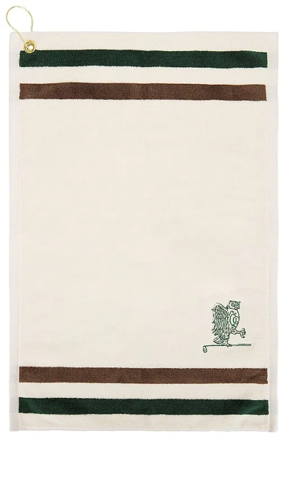 Quiet Golf Qg Owl Towel In White