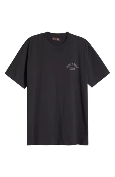 Quiet Golf Qgc Logo Graphic T-shirt In Black