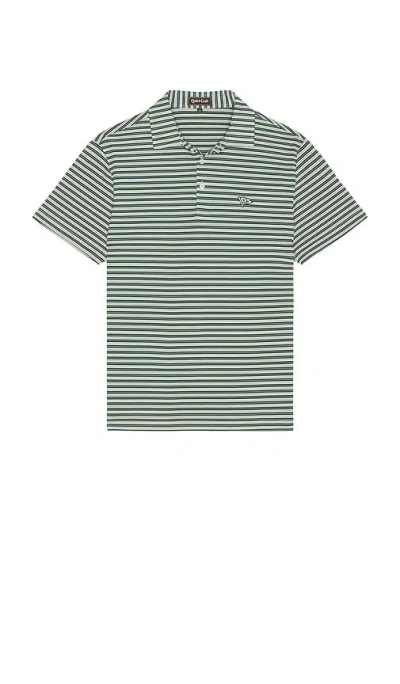 Quiet Golf Randolph Short Sleeve Polo In Green