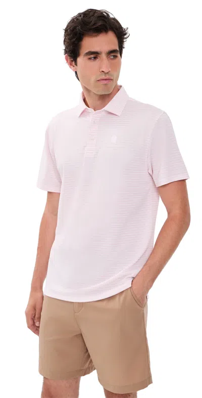Quiet Golf Remy Stripe Polo Rose In Pink