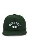 Quiet Golf Stencil 5panel Hat In Green