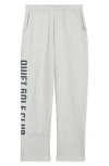 Quiet Golf Stencil Logo Cotton Sweatpants In Gray