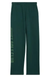 Quiet Golf Stencil Logo Cotton Sweatpants In Green