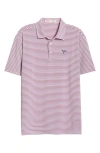 Quiet Golf Sunny Active Stripe Polo In Pink
